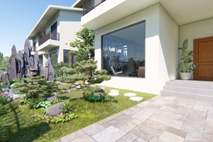 Thiết kế sân vườn biệt thự EcoPark Mimosa