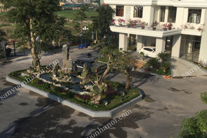 Thi công cảnh quan sân vườn trung tâm cấp cứu 115 Thái Bình