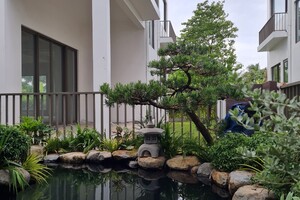 Thi công sân vườn - Hồ Koi biệt thự Ngọc Thụy Long Biên
