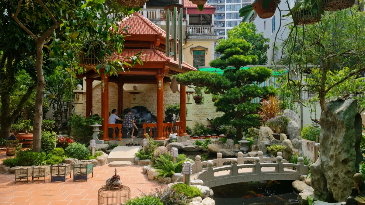 Hồ Koi biệt thự An Đào C