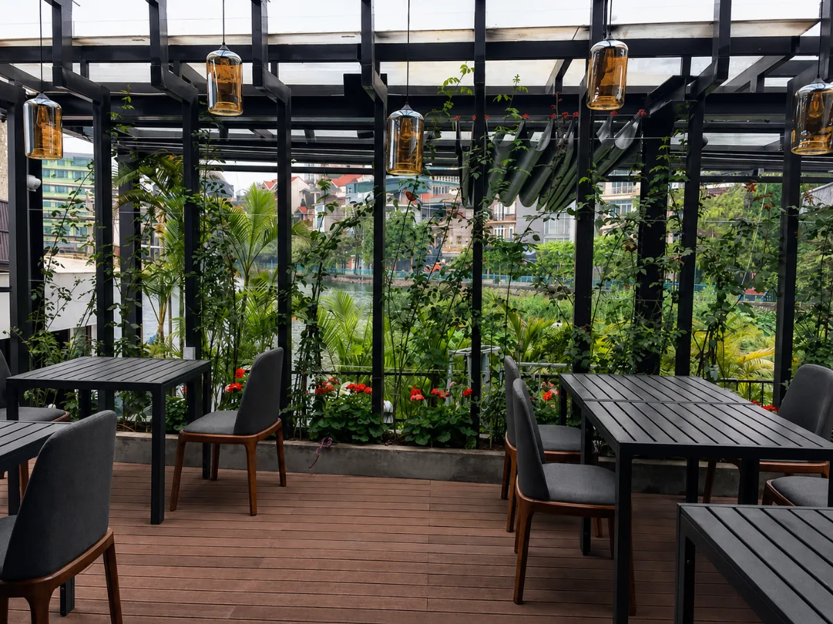 Thiết kế - Thi công sân vườn nhà hàng Bay Buffet Hồ Tây — ảnh 10